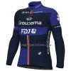 Maglia 2023 Groupama FDJ Manica Lunga Nero Blu Maglia 2023 Groupama FDJ Manica Lunga Nero Blu